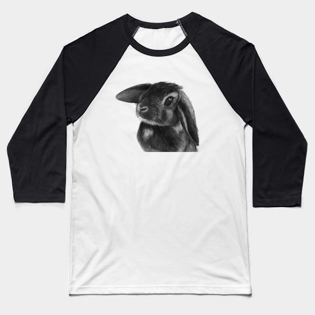 Bunny Baseball T-Shirt by LauraGraves